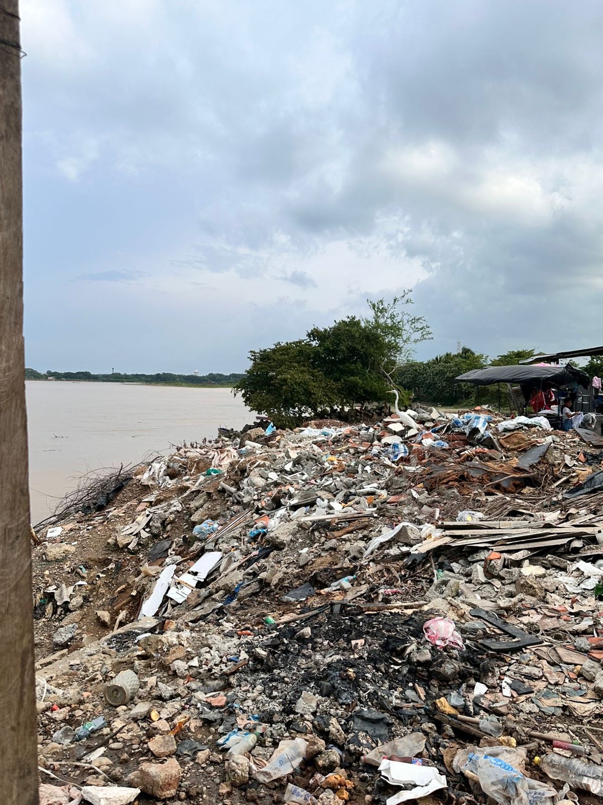 Excavator used in illegal mining in Colombia